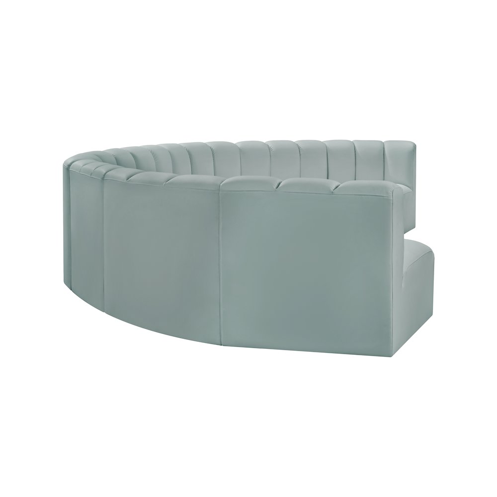 Arc Mint Green Vegan Leather Modular Sofa. Picture 5