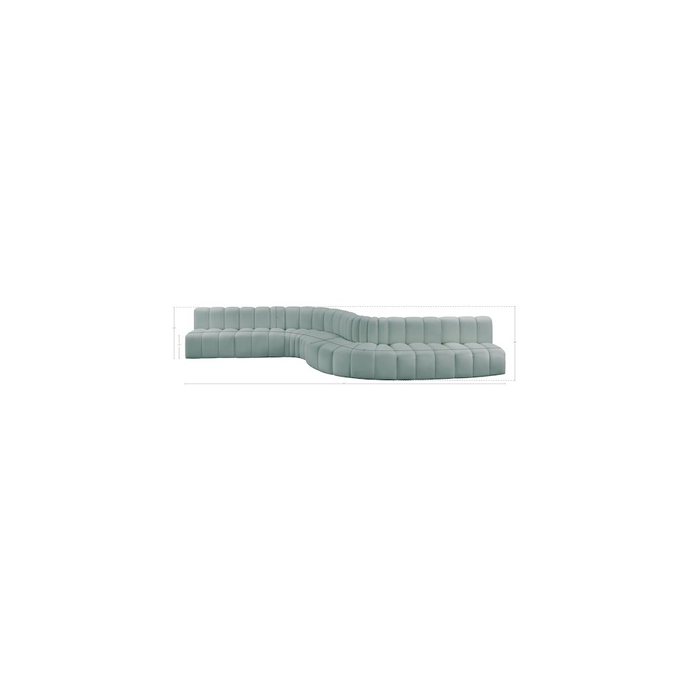 Arc Mint Green Vegan Leather Modular Sofa. Picture 13