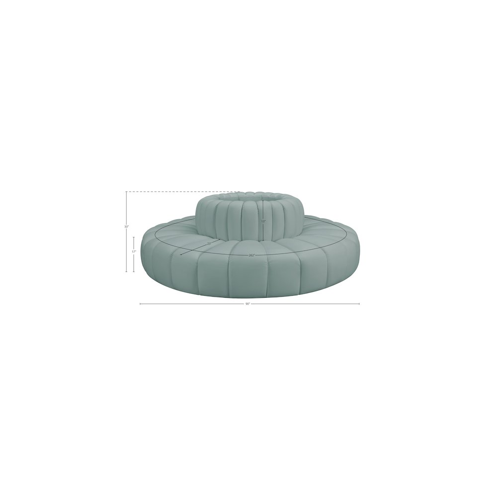 Arc Mint Green Vegan Leather Modular Sofa. Picture 7