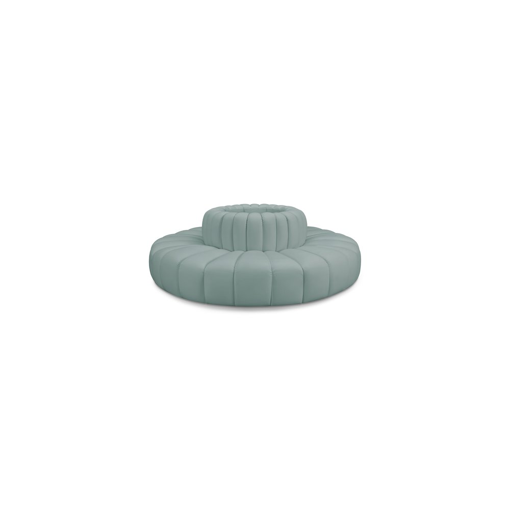 Arc Mint Green Vegan Leather Modular Sofa. Picture 1