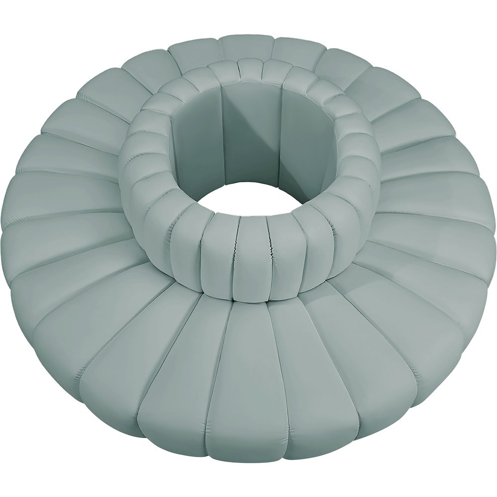 Arc Mint Green Vegan Leather Modular Sofa. Picture 3
