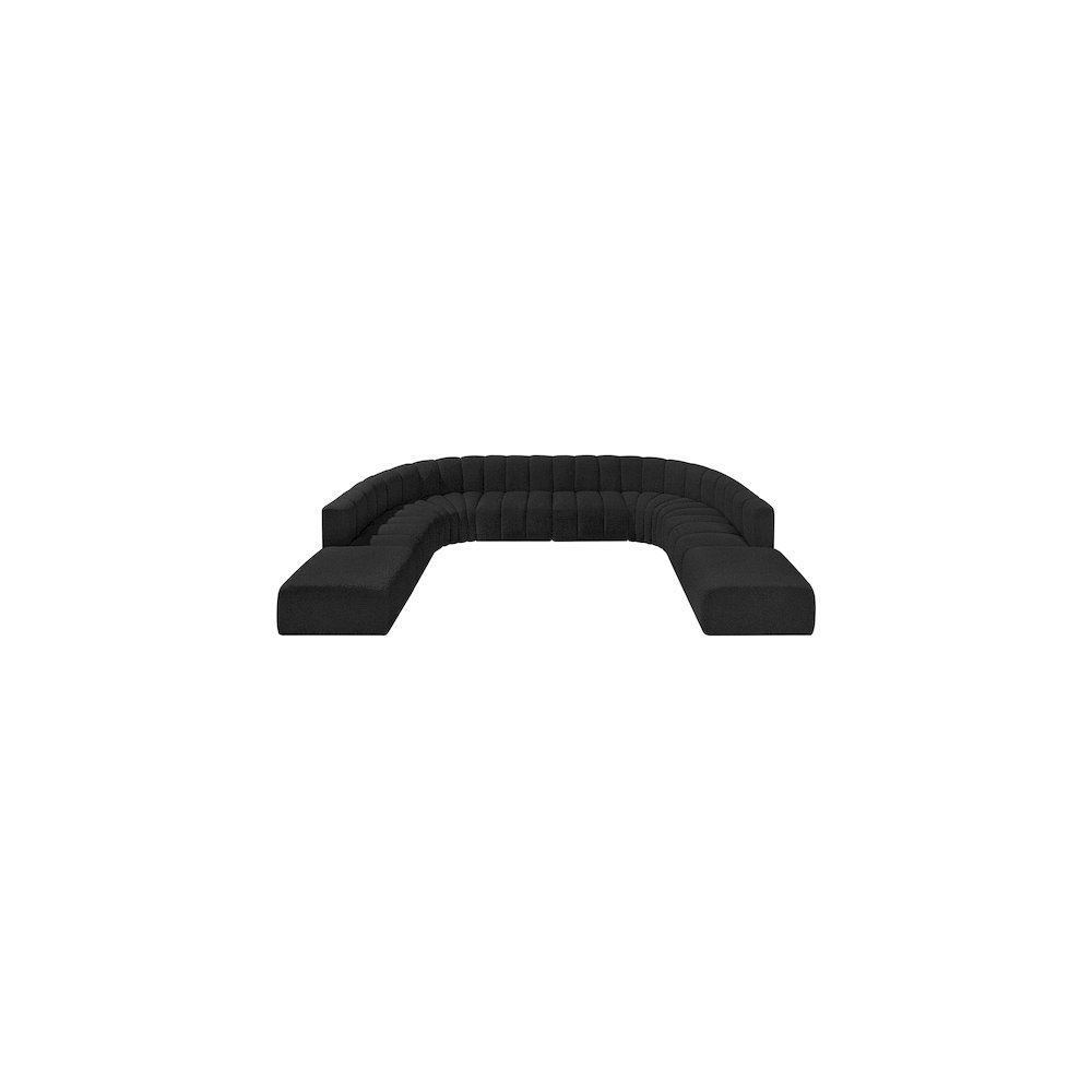 Arc Black Boucle Fabric Modular Sofa. Picture 5