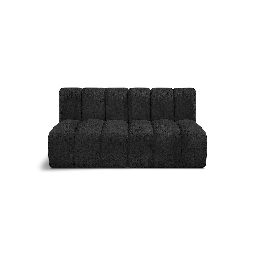 Arc Black Boucle Fabric Modular Sofa. Picture 1