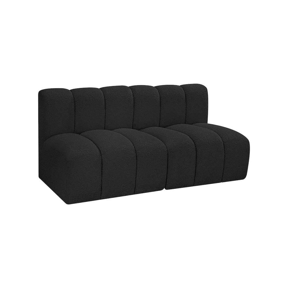 Arc Black Boucle Fabric Modular Sofa. Picture 6