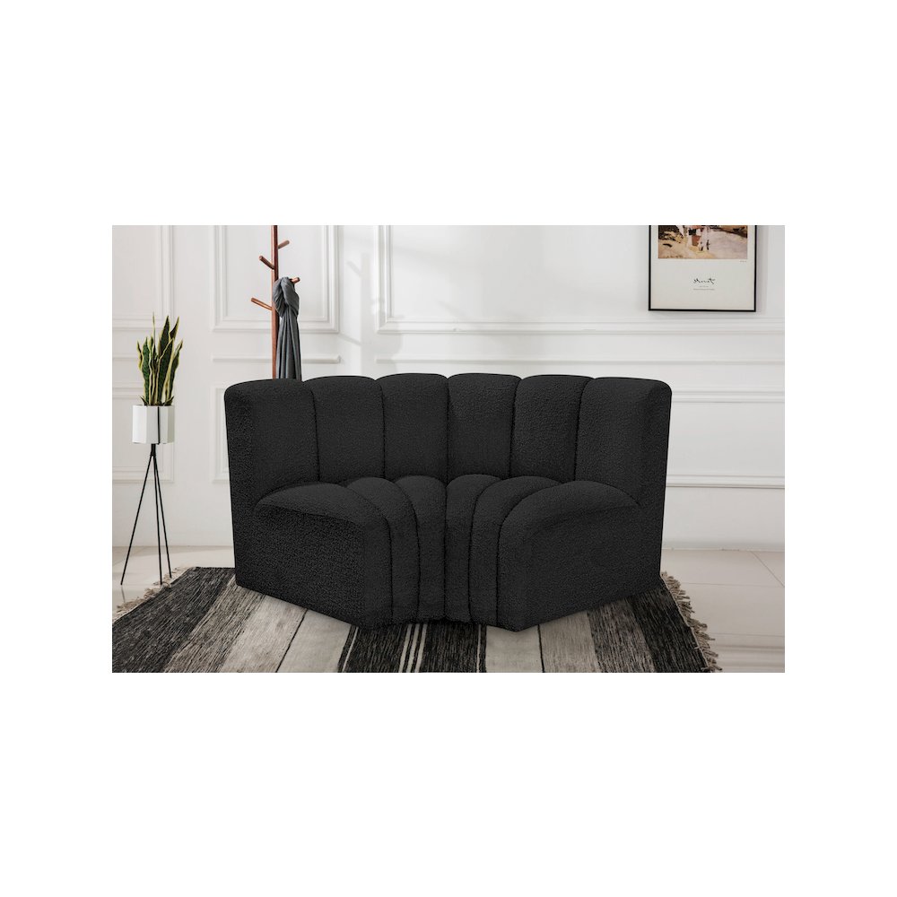 Arc Black Boucle Fabric Modular Sofa. Picture 2