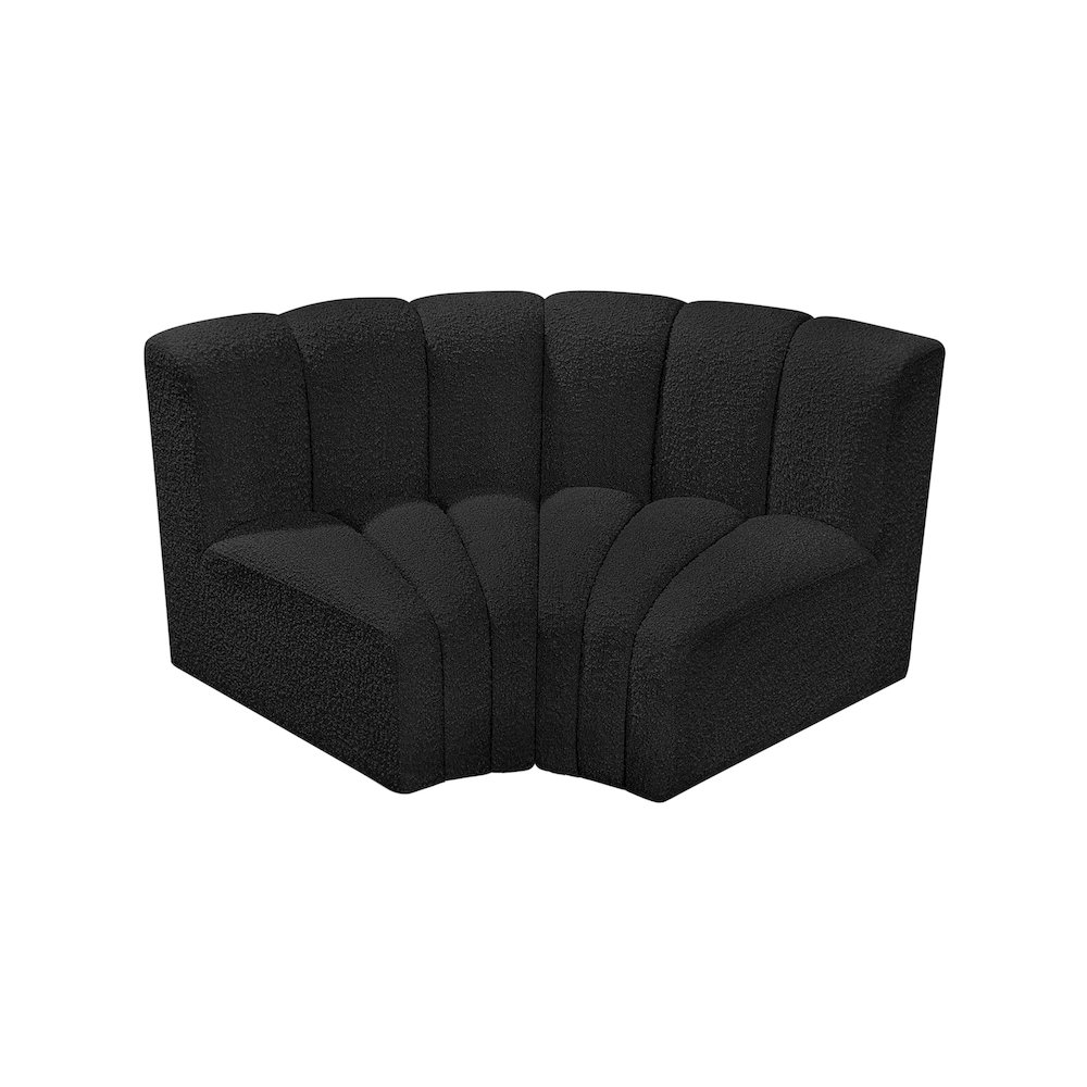 Arc Black Boucle Fabric Modular Sofa. Picture 3
