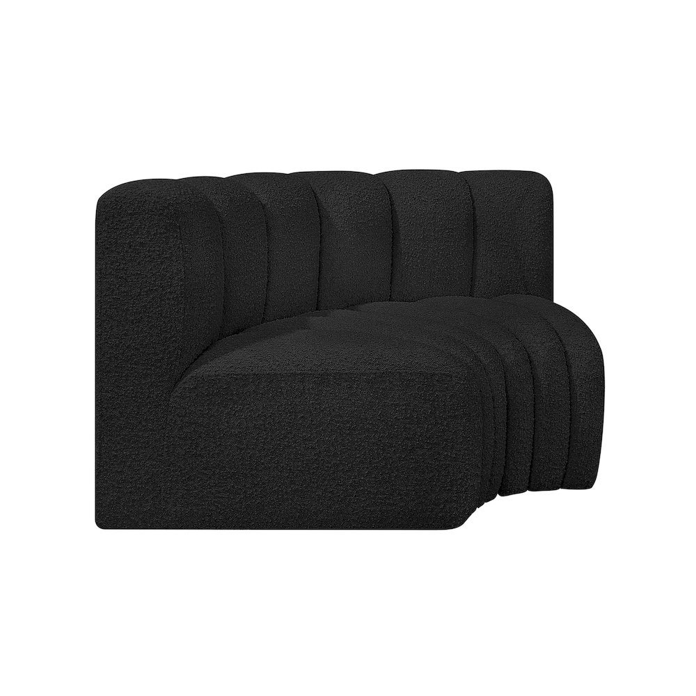 Arc Black Boucle Fabric Modular Sofa. Picture 4