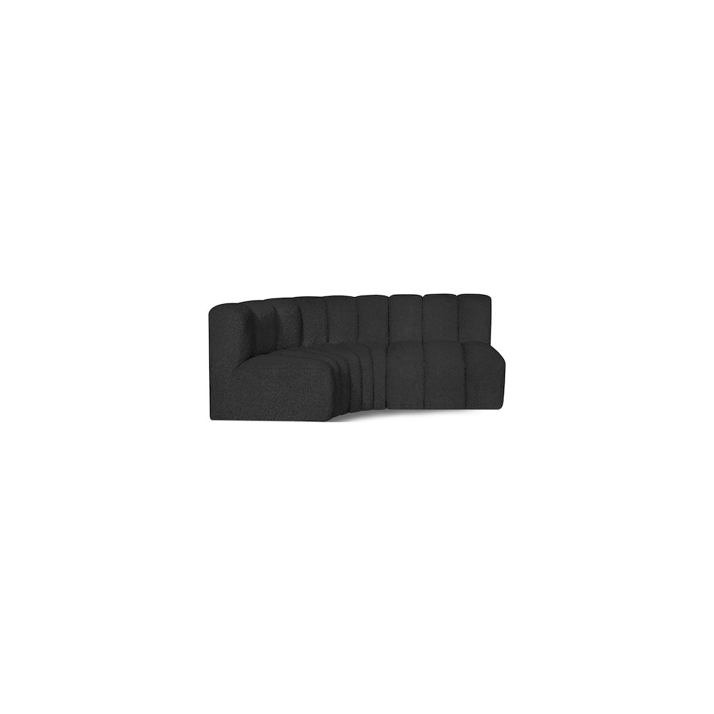 Arc Black Boucle Fabric Modular Sofa. Picture 1