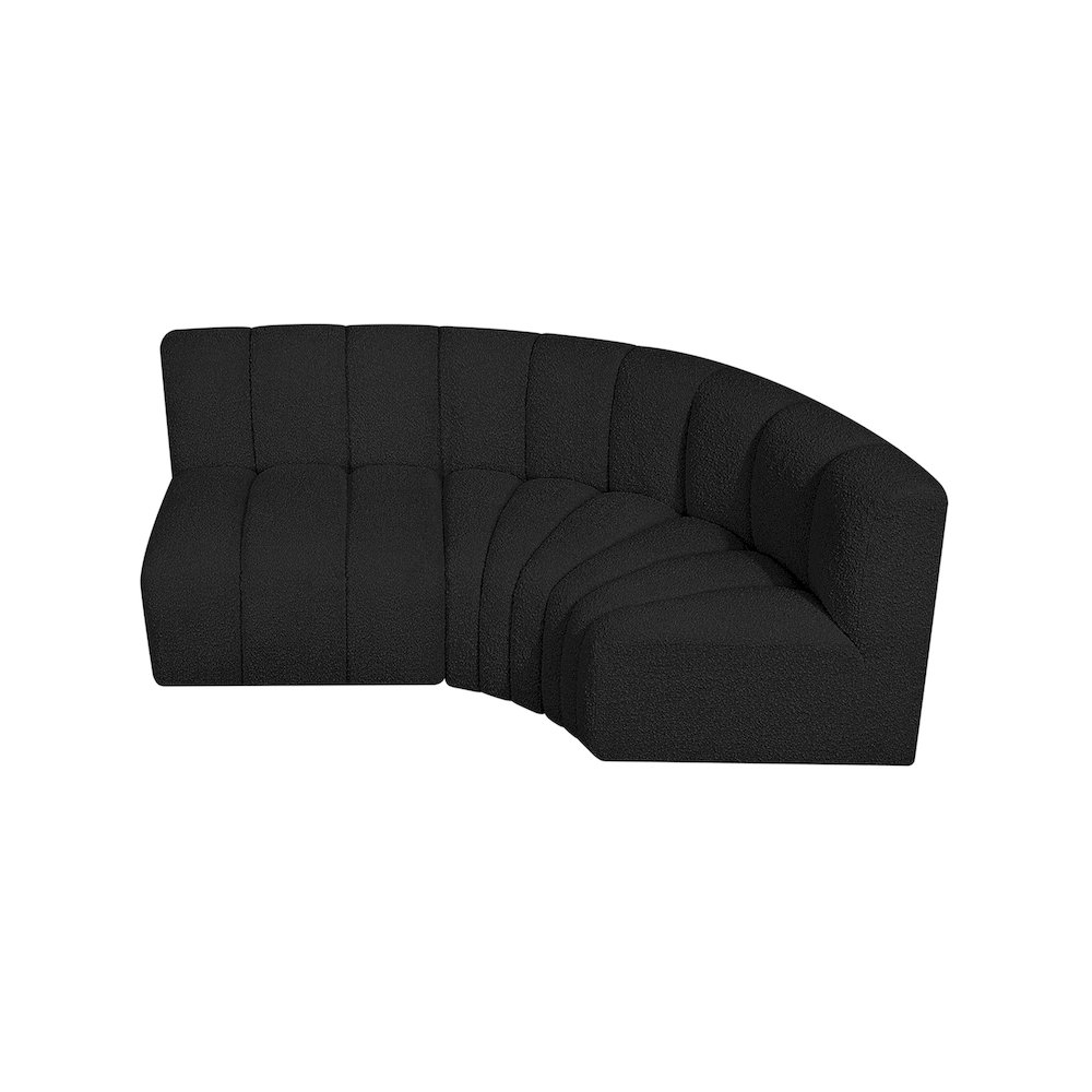 Arc Black Boucle Fabric Modular Sofa. Picture 5