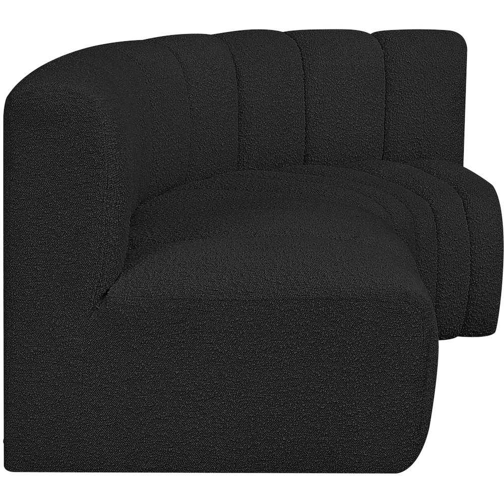 Arc Black Boucle Fabric Modular Sofa. Picture 6
