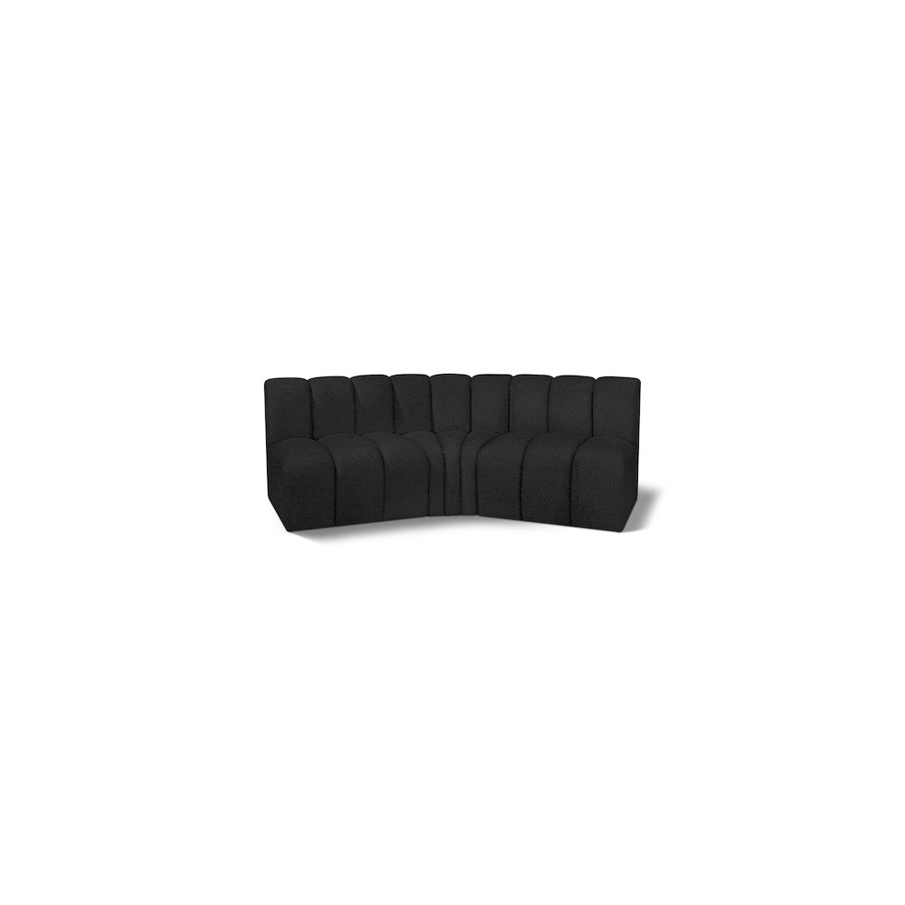 Arc Black Boucle Fabric Modular Sofa. Picture 1