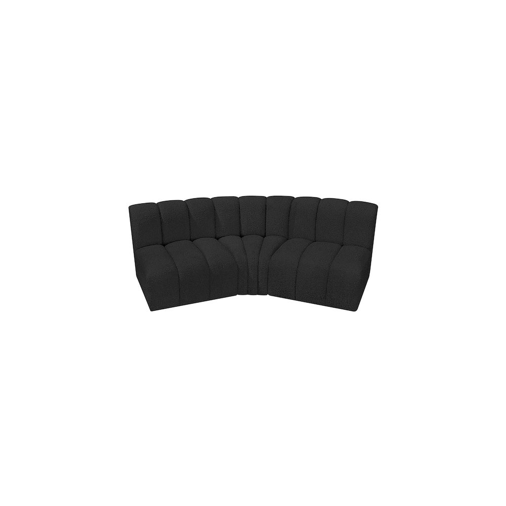 Arc Black Boucle Fabric Modular Sofa. Picture 4