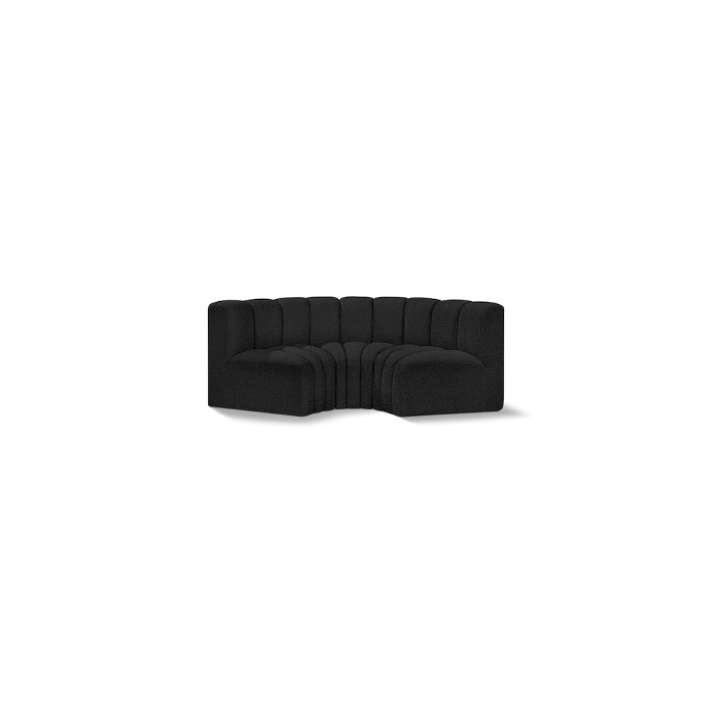 Arc Black Boucle Fabric Modular Sofa. Picture 1