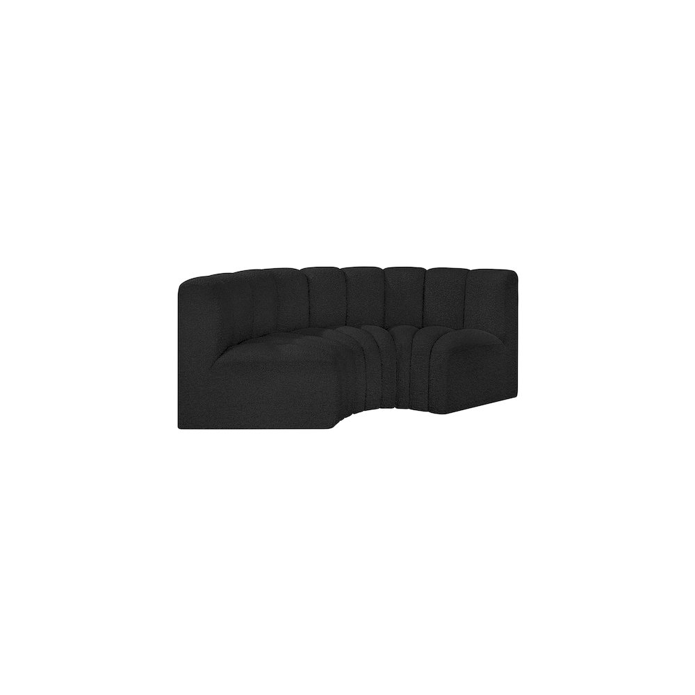 Arc Black Boucle Fabric Modular Sofa. Picture 5