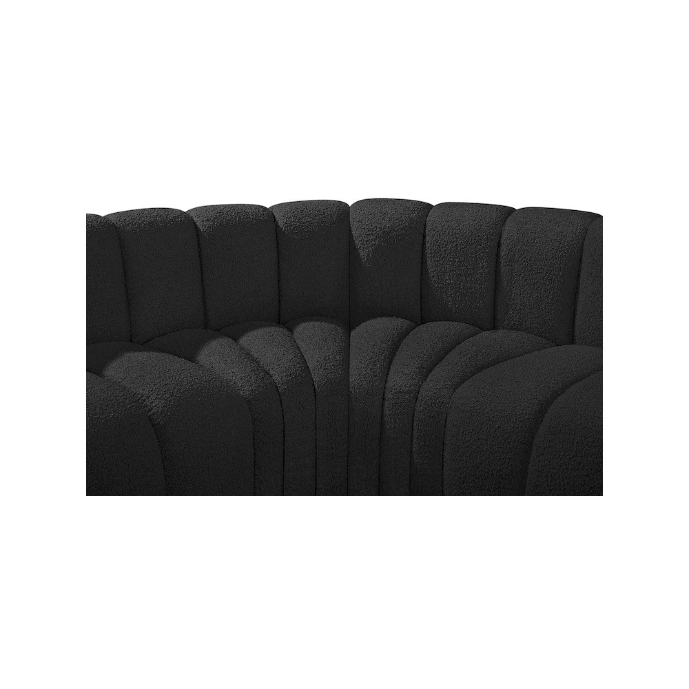 Arc Black Boucle Fabric Modular Sofa. Picture 7