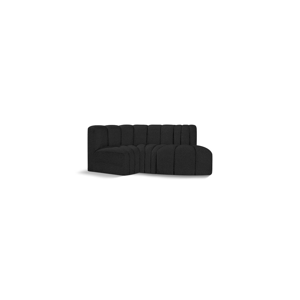 Arc Black Boucle Fabric Modular Sofa. Picture 1