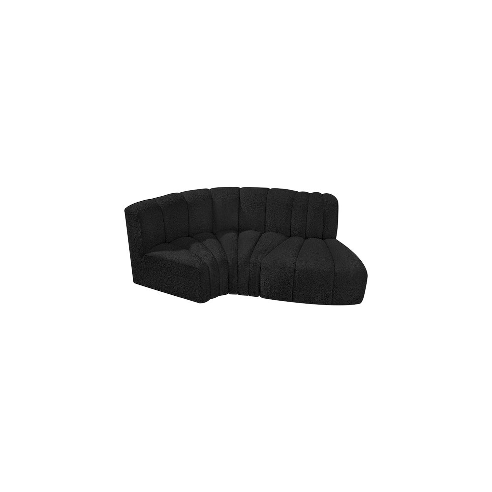 Arc Black Boucle Fabric Modular Sofa. Picture 4