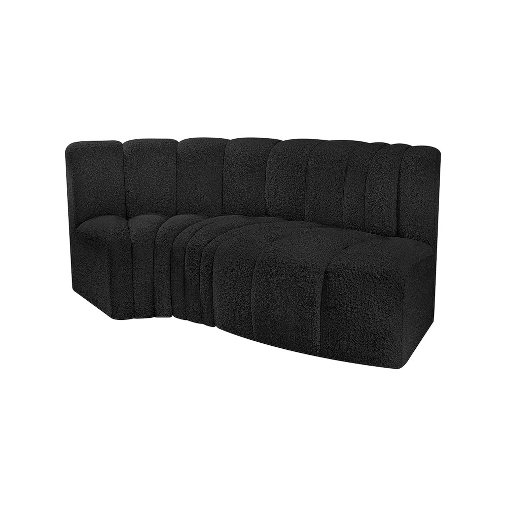 Arc Black Boucle Fabric Modular Sofa. Picture 5