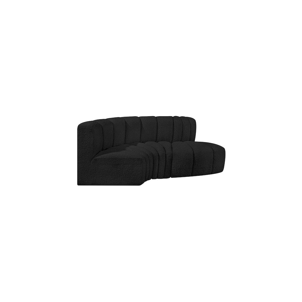Arc Black Boucle Fabric Modular Sofa. Picture 6