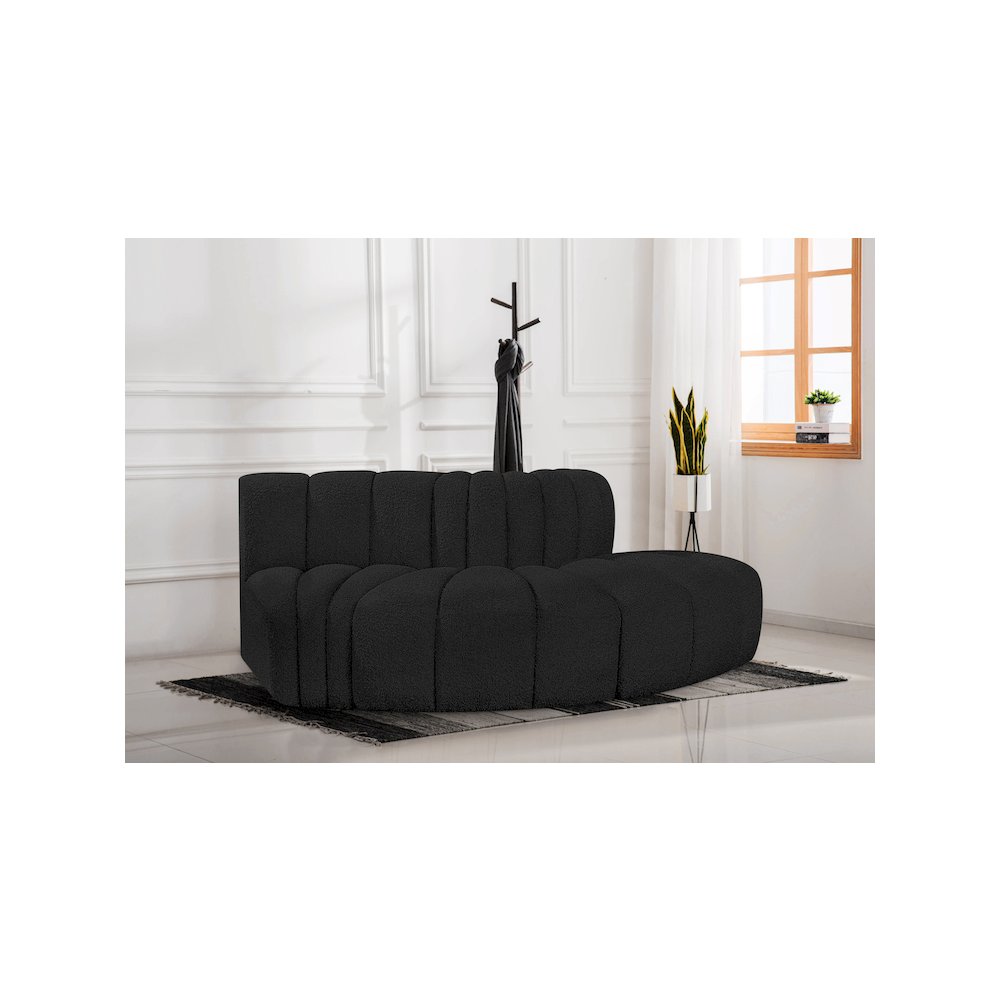 Arc Black Boucle Fabric Modular Sofa. Picture 2