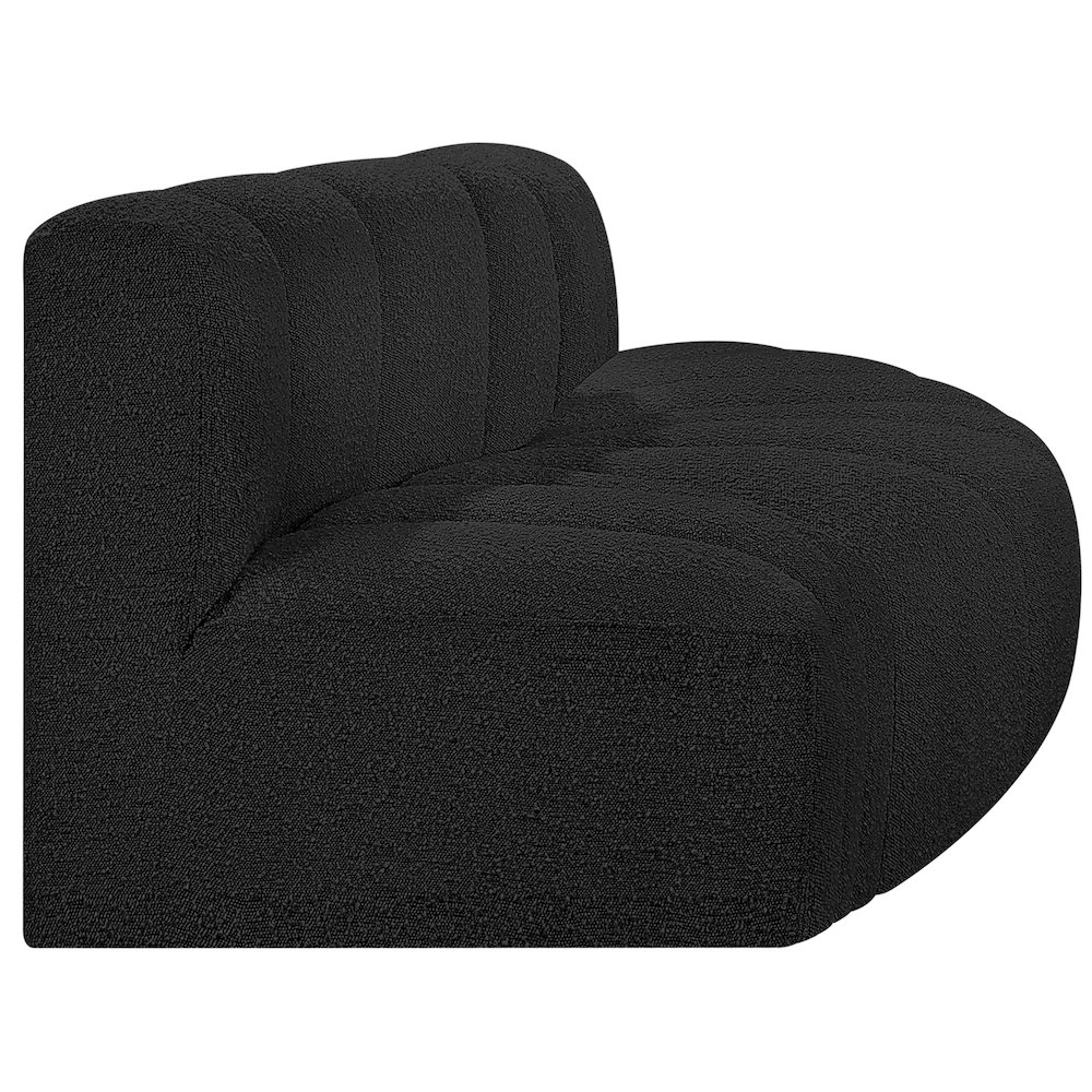 Arc Black Boucle Fabric Modular Sofa. Picture 5