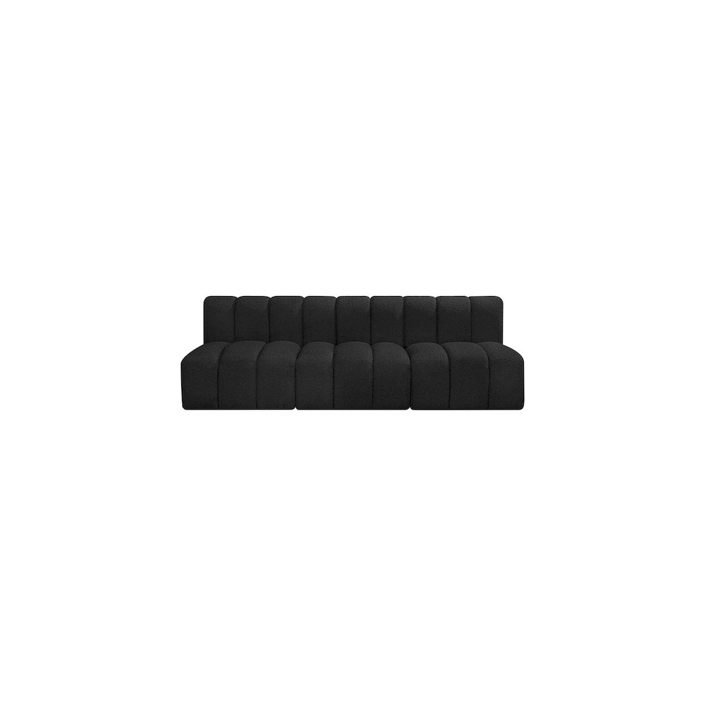 Arc Black Boucle Fabric Modular Sofa. Picture 4