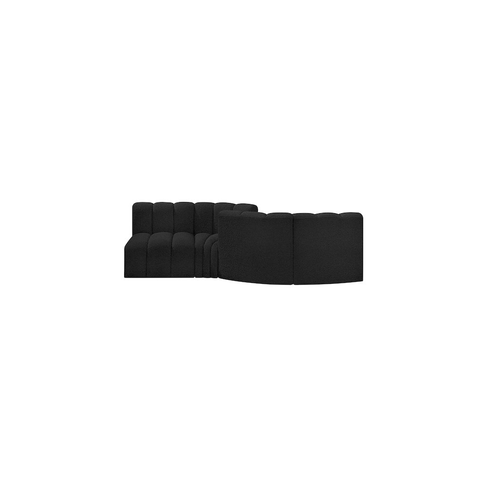 Arc Black Boucle Fabric Modular Sofa. Picture 3