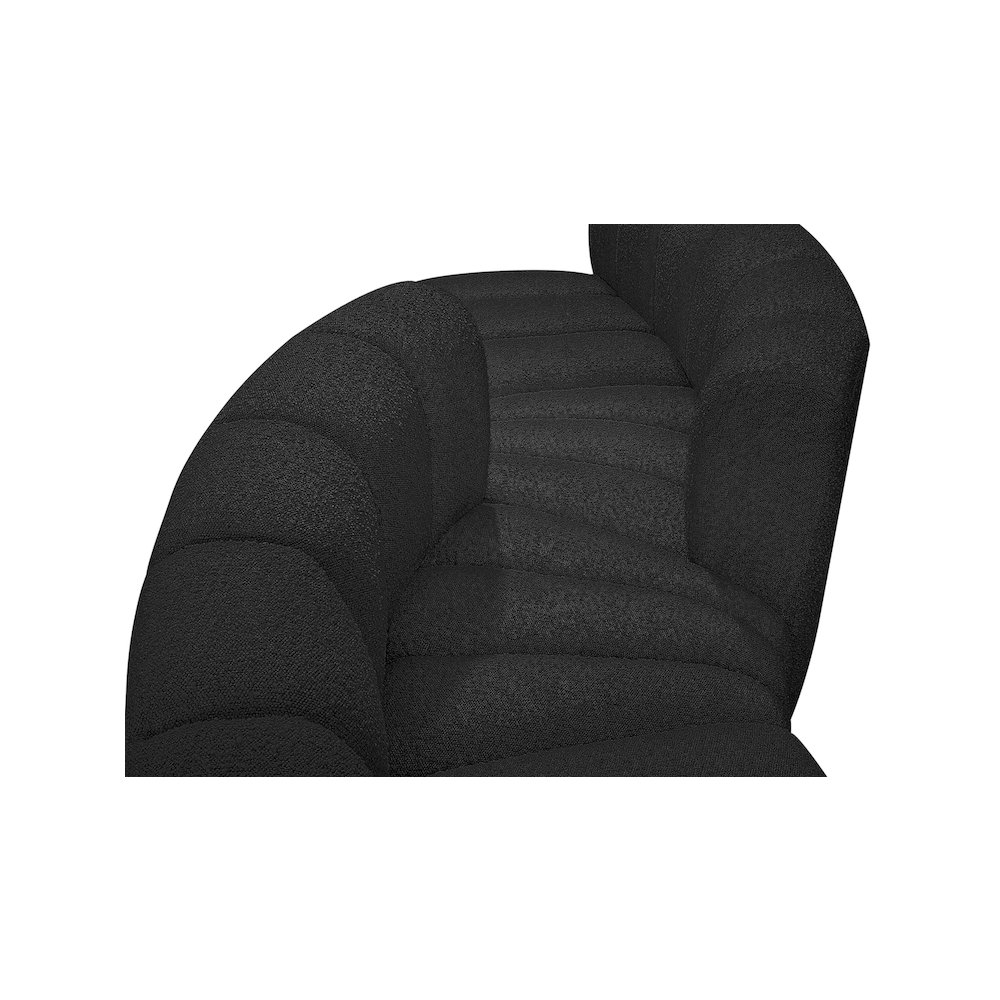 Arc Black Boucle Fabric Modular Sofa. Picture 6