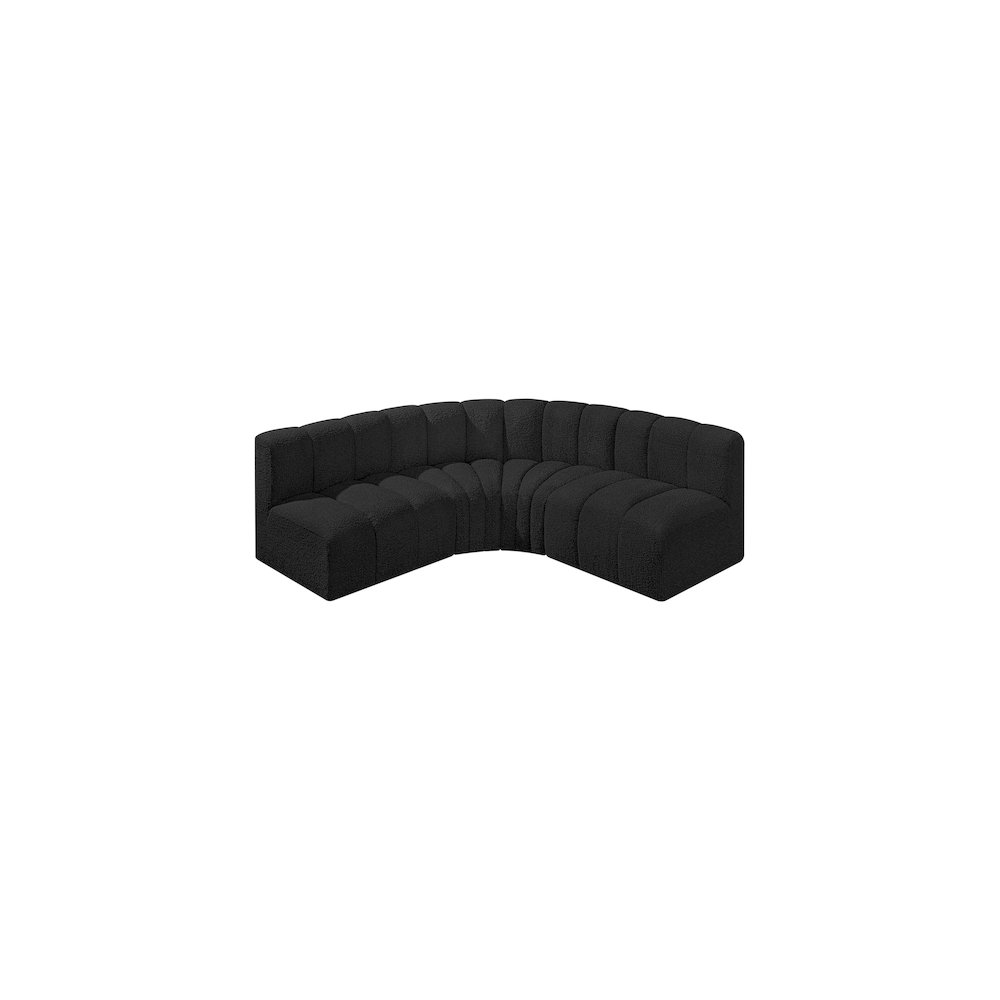 Arc Black Boucle Fabric Modular Sofa. Picture 5