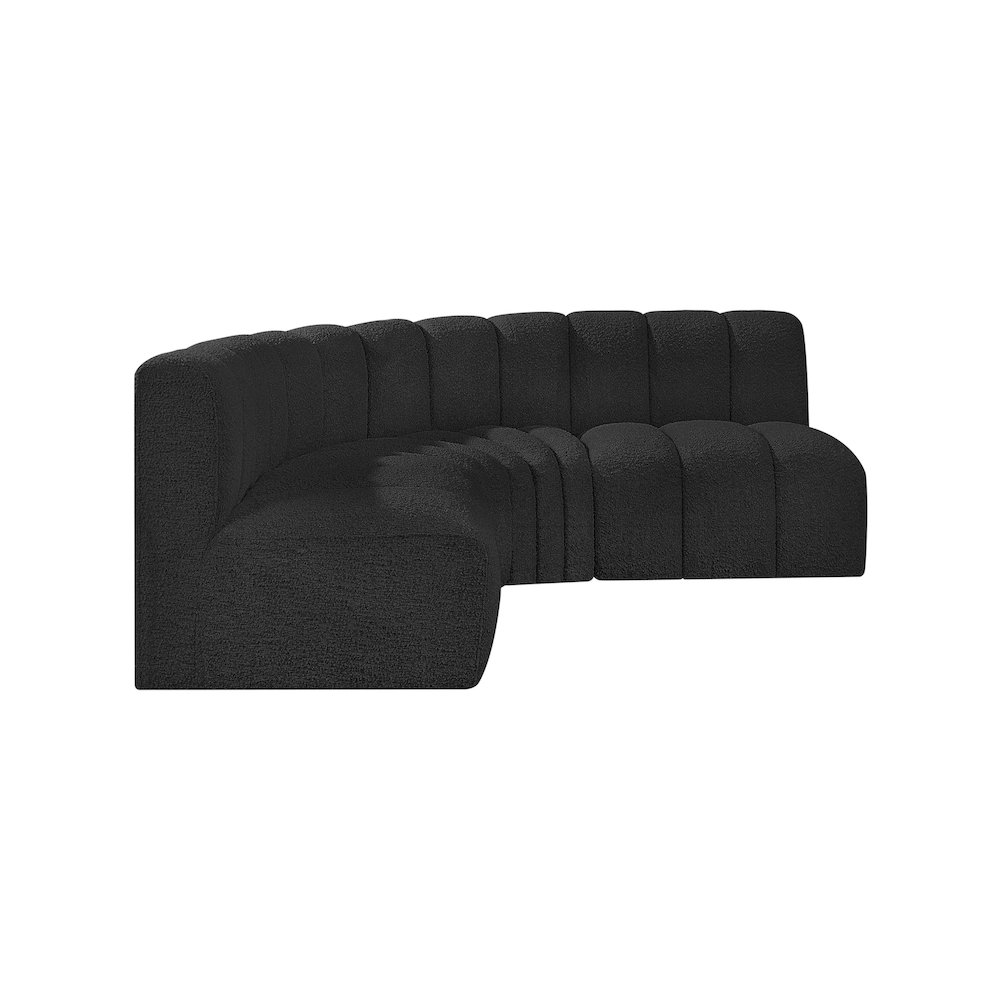 Arc Black Boucle Fabric Modular Sofa. Picture 6