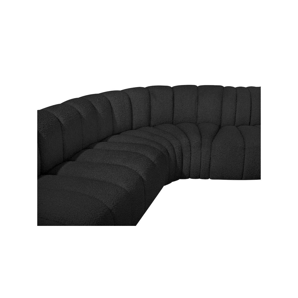 Arc Black Boucle Fabric Modular Sofa. Picture 7