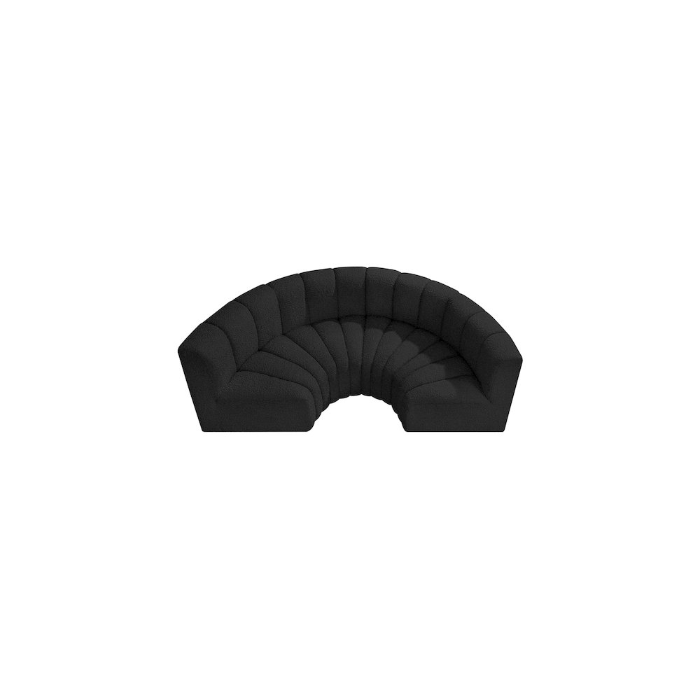 Arc Black Boucle Fabric Modular Sofa. Picture 5