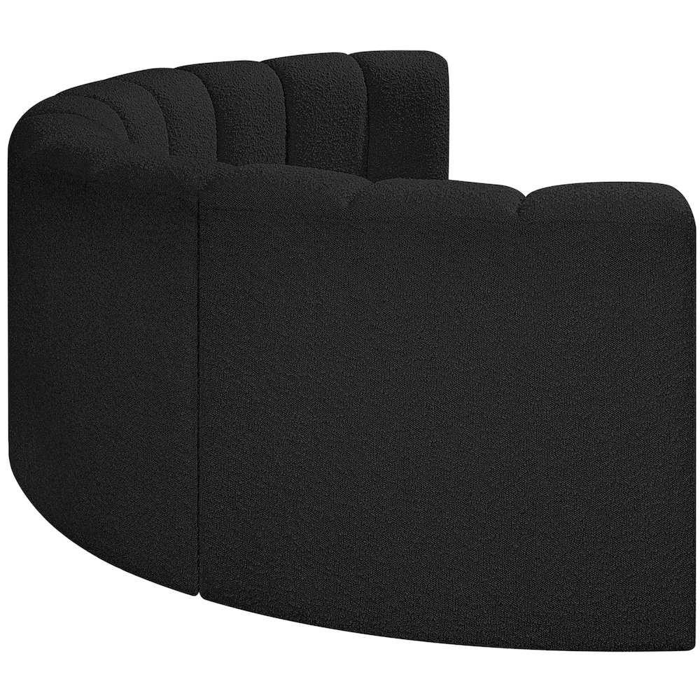 Arc Black Boucle Fabric Modular Sofa. Picture 6