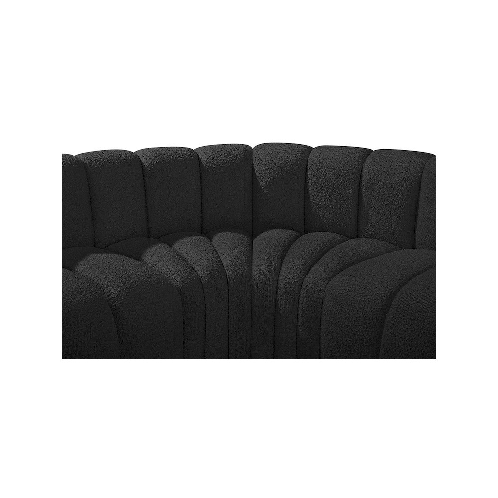 Arc Black Boucle Fabric Modular Sofa. Picture 7