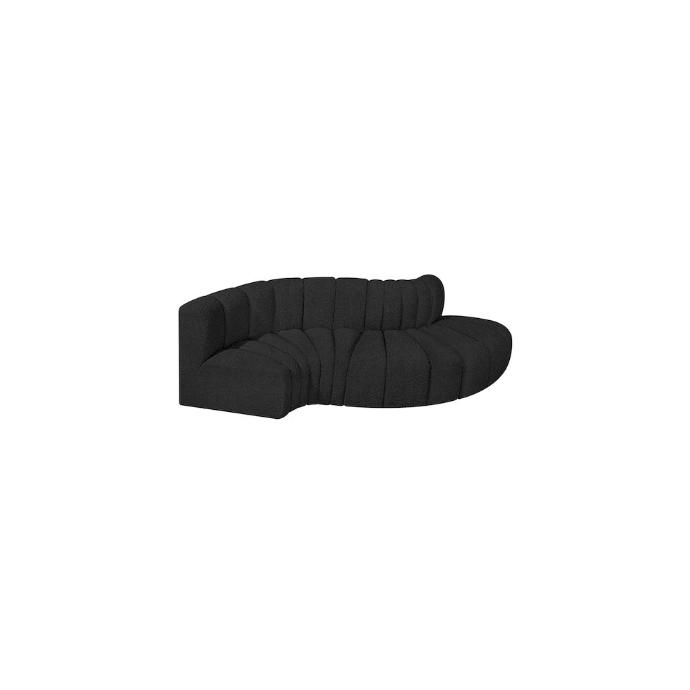 Arc Black Boucle Fabric Modular Sofa. Picture 5