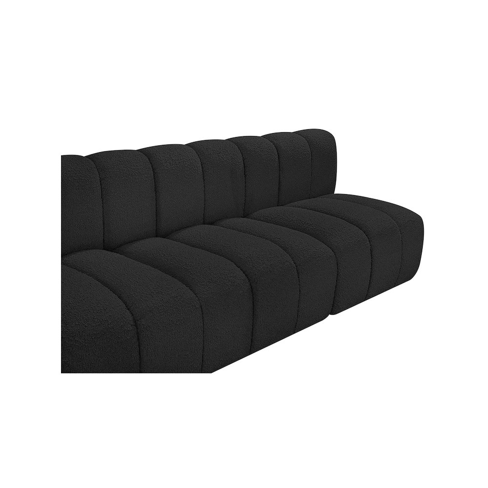 Arc Black Boucle Fabric Modular Sofa. Picture 7