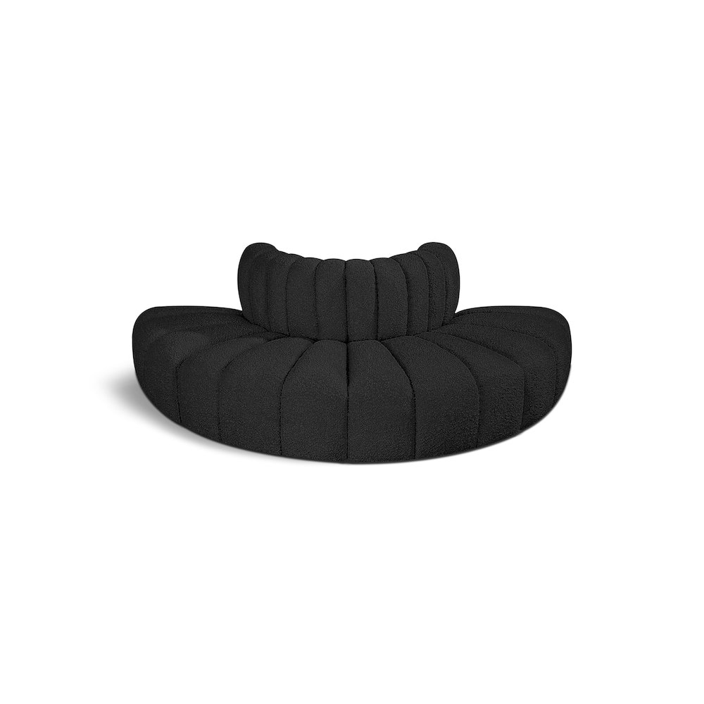 Arc Black Boucle Fabric Modular Sofa. Picture 1