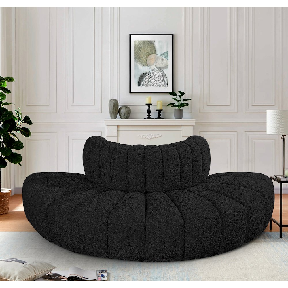 Arc Black Boucle Fabric Modular Sofa. Picture 2