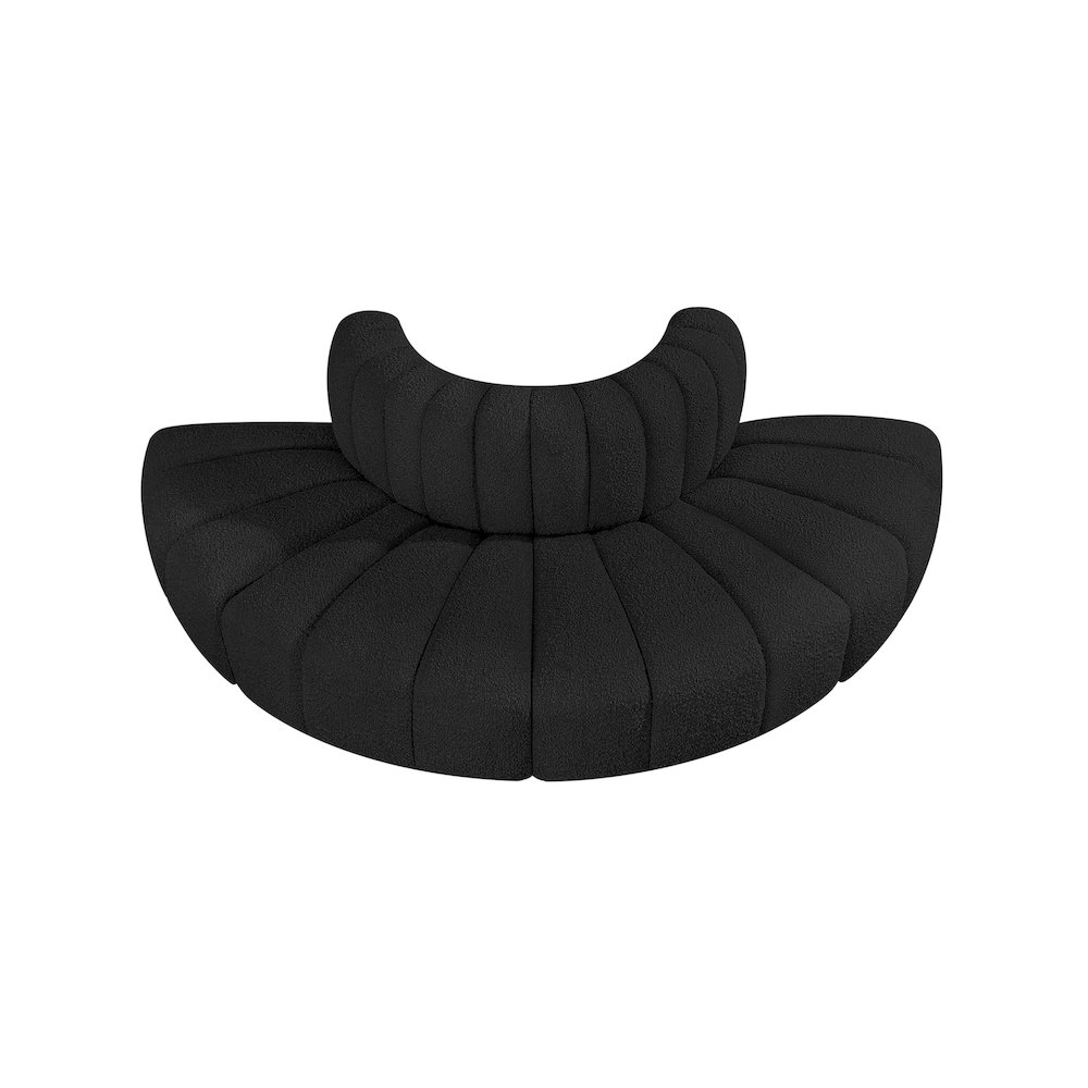 Arc Black Boucle Fabric Modular Sofa. Picture 4