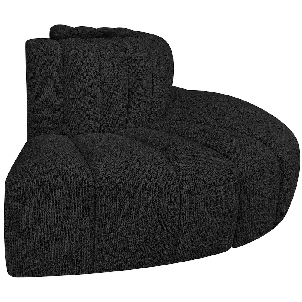 Arc Black Boucle Fabric Modular Sofa. Picture 6