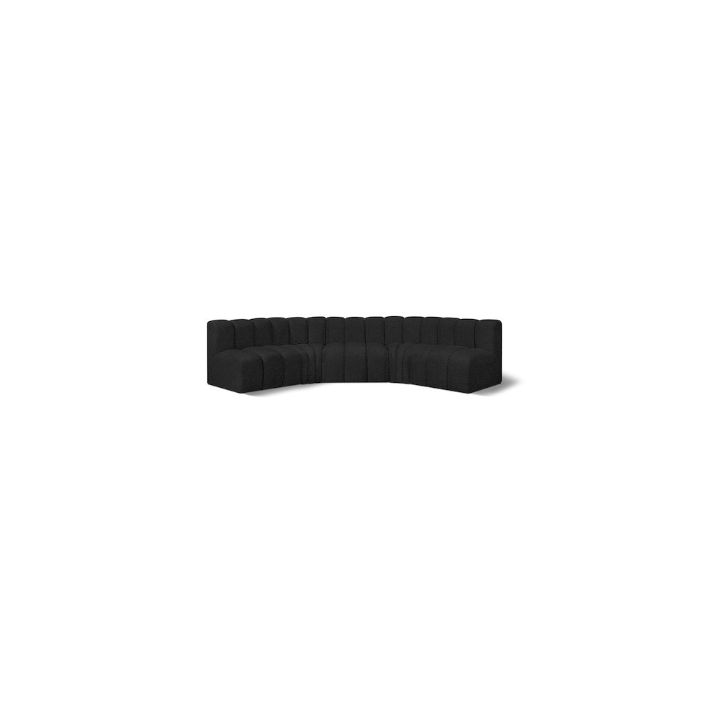 Arc Black Boucle Fabric Modular Sofa. Picture 1
