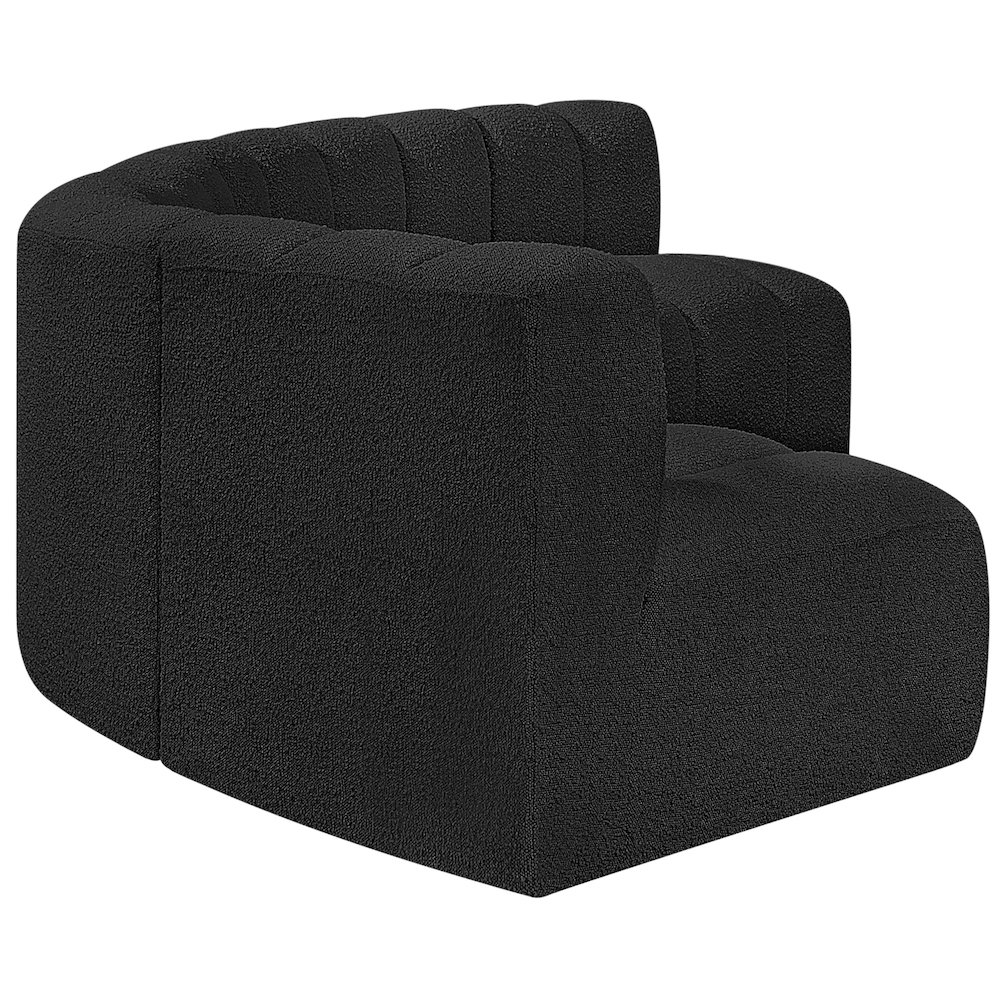 Arc Black Boucle Fabric Modular Sofa. Picture 6