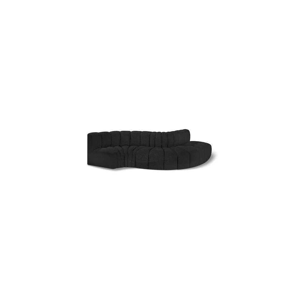 Arc Black Boucle Fabric Modular Sofa. Picture 1