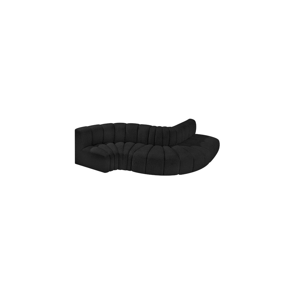 Arc Black Boucle Fabric Modular Sofa. Picture 4