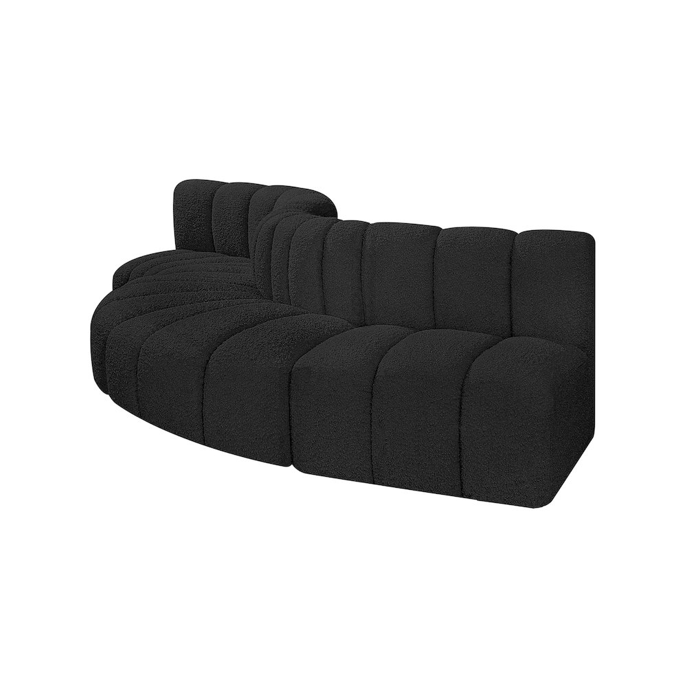 Arc Black Boucle Fabric Modular Sofa. Picture 5