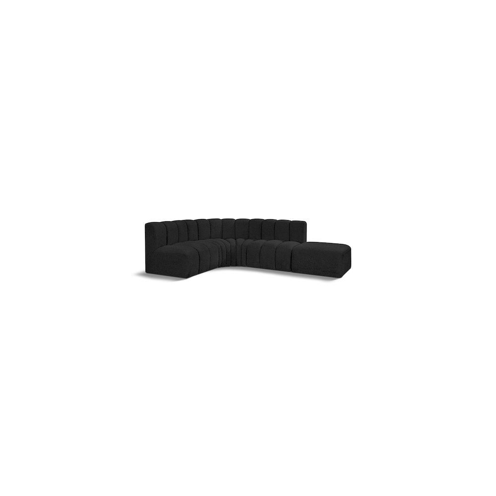 Arc Black Boucle Fabric Modular Sofa. Picture 1