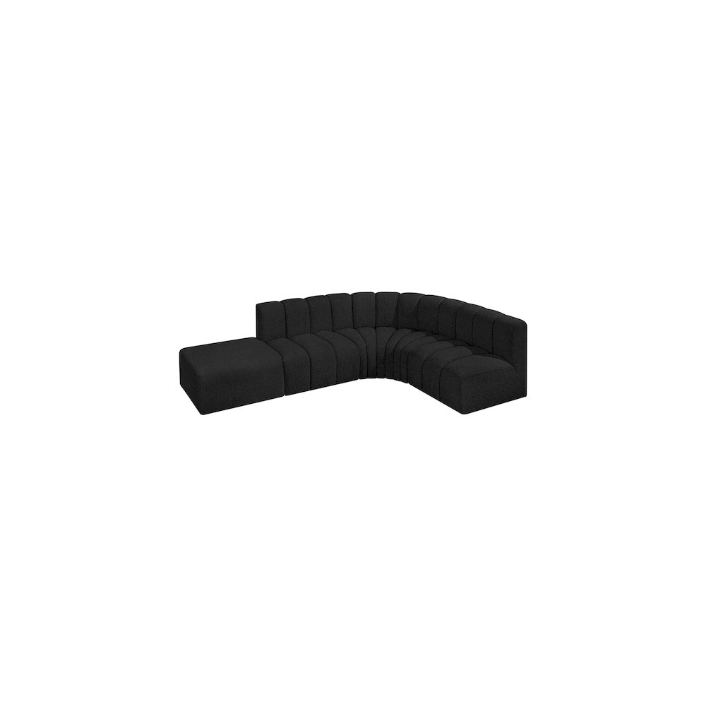 Arc Black Boucle Fabric Modular Sofa. Picture 4