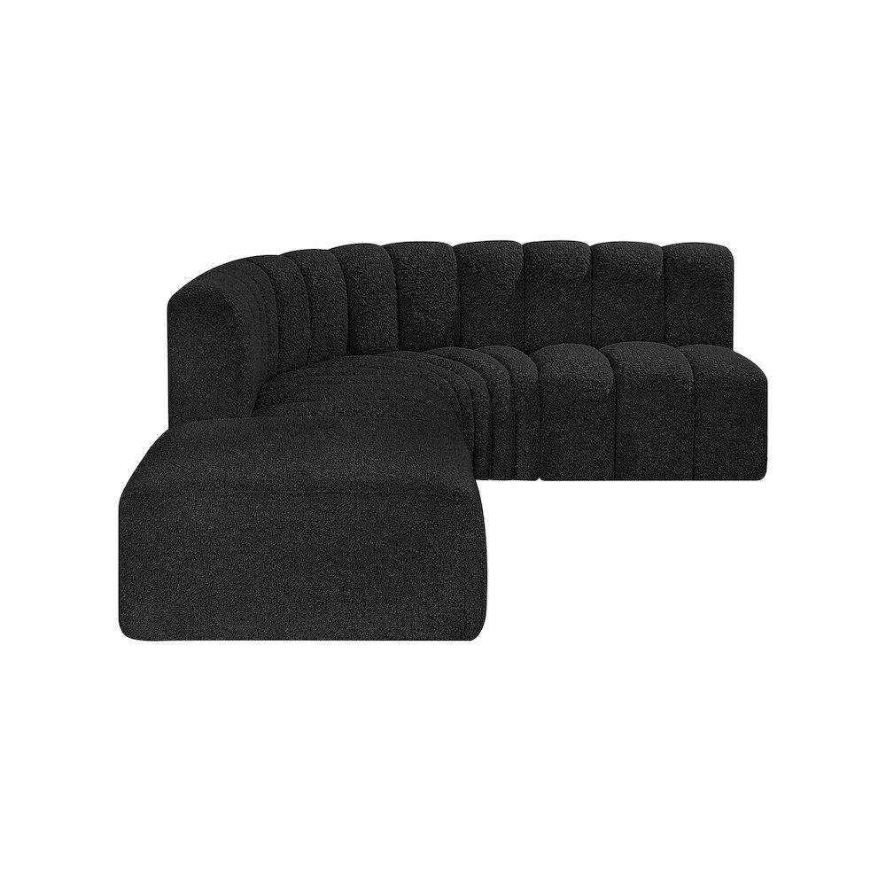 Arc Black Boucle Fabric Modular Sofa. Picture 5