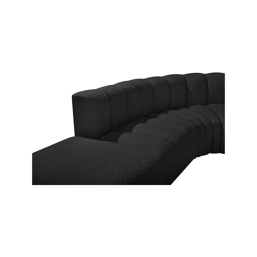 Arc Black Boucle Fabric Modular Sofa. Picture 6