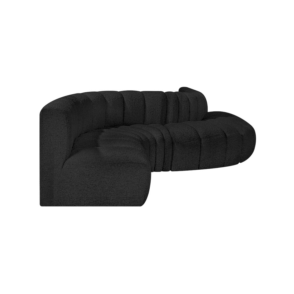 Arc Black Boucle Fabric Modular Sofa. Picture 5